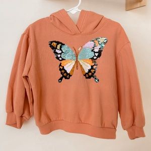 3/$12 H&M Toddler Girl Reverse Sequin Butterfly Hoodie